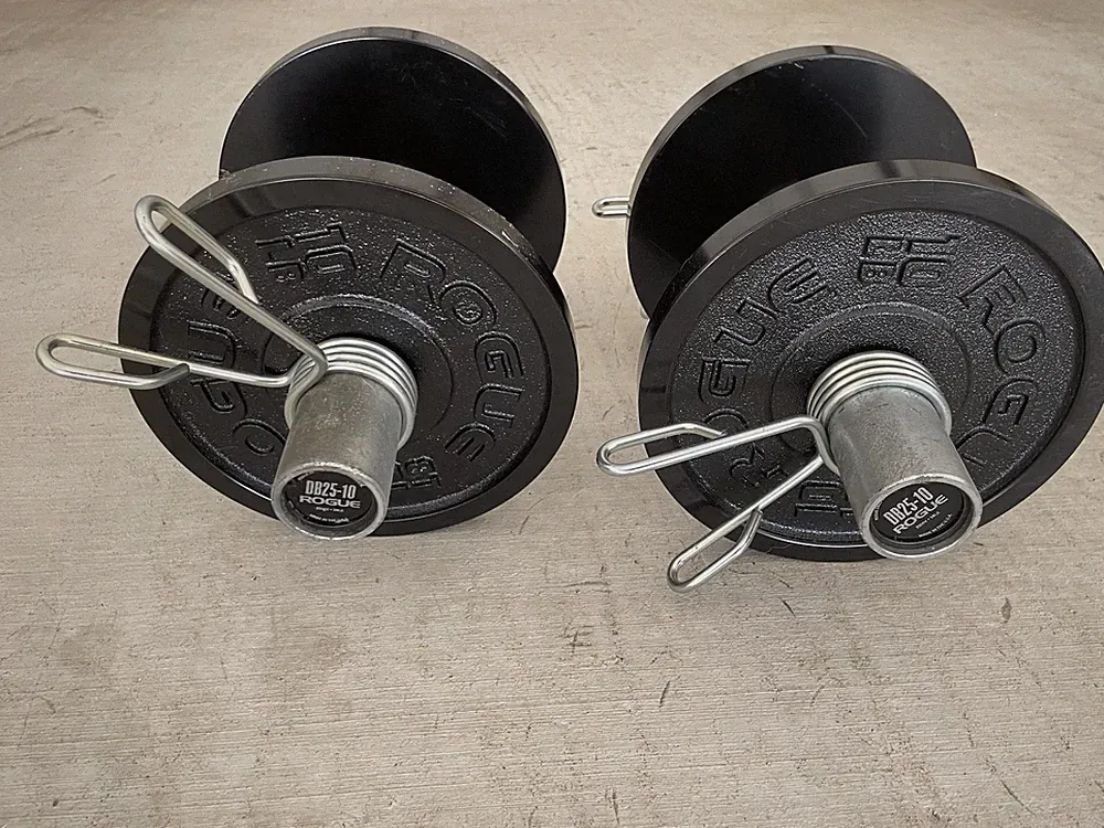 Rogue DB25-10 Loadable Dumbbells Pair Set of 2 10lb Steel Plates