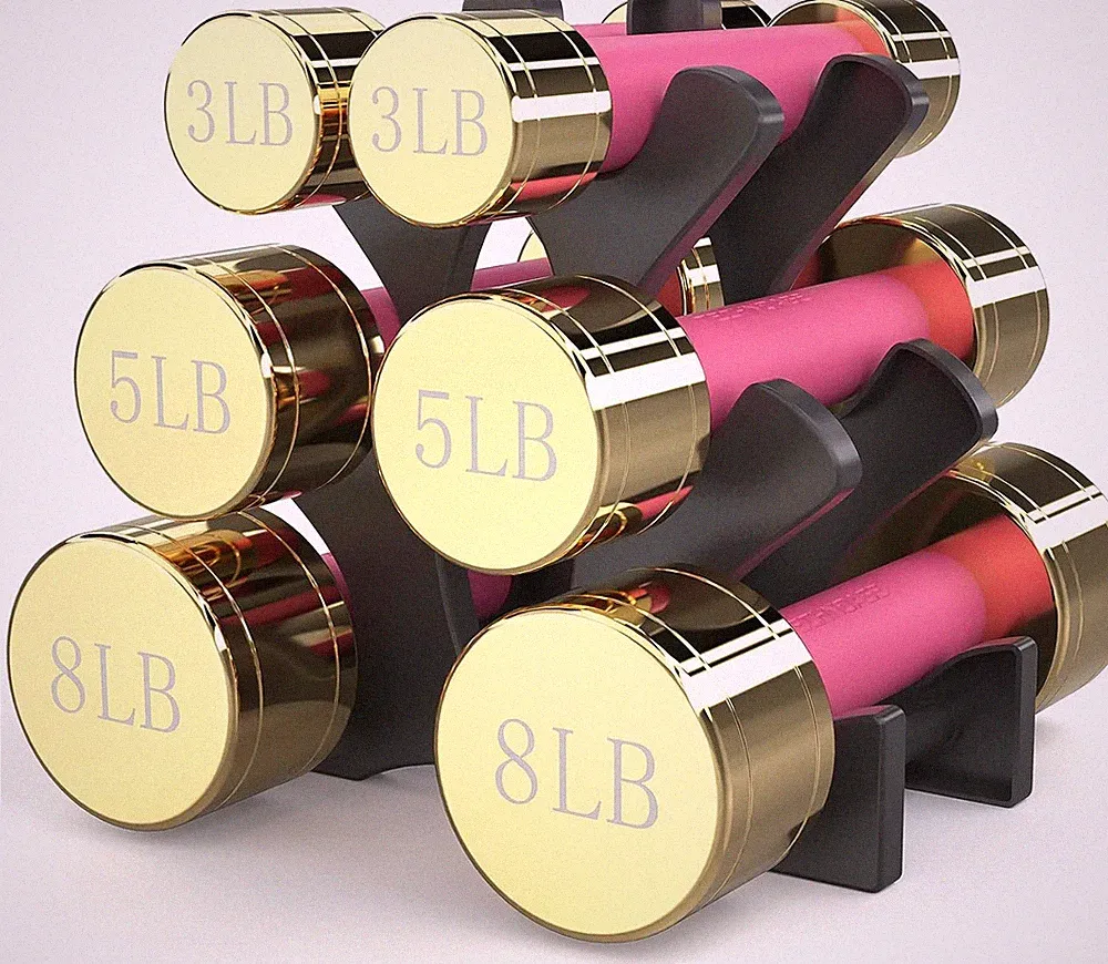 Round Dumbbell Sets with Steel Handle, Odorless Neoprene rubber Handle Cover