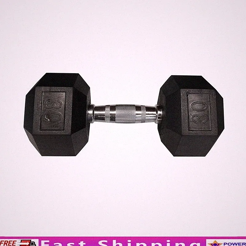 Rubber Coated Hex Dumbbell Non-Slip Grip Weight Training Full Body Workout New