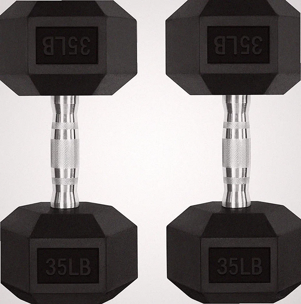 Rubber Coated Hex Dumbbell Set with Rack 5-780LB for Home Gym Strength Training