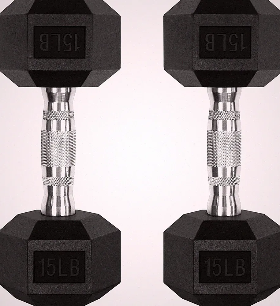 Rubber Coated Hex Dumbbell Set with Rack, 5-780LB for Home Gym Strength Training