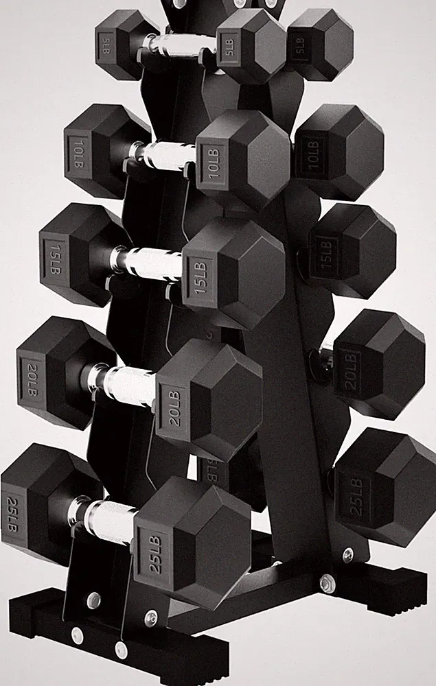 No-Roll Head Set With Rack