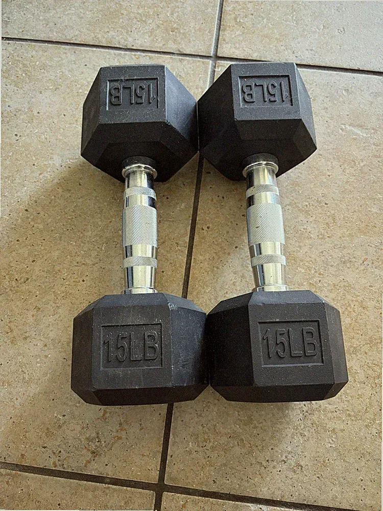 Iron Dumbbells 15 Lbs Pair