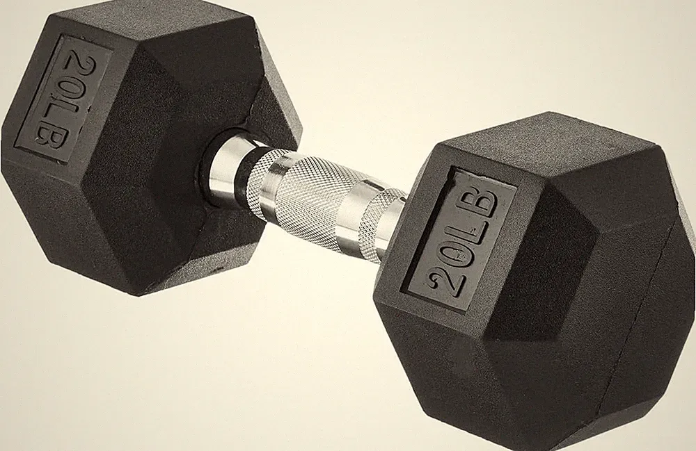 Rubber Hex Dumbbell Hand Weight Durable New