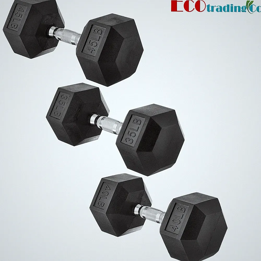 Rubber Hex Dumbbell Hand Weight Non-Slip, 1 Dumbbell - Easy Grip Select Weight