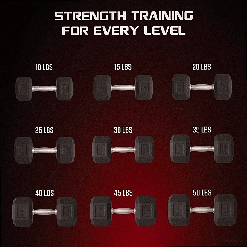 Rubber Hex Dumbbell Set Solid Steel Non-Slip Grip Durable Home Gym Weights New