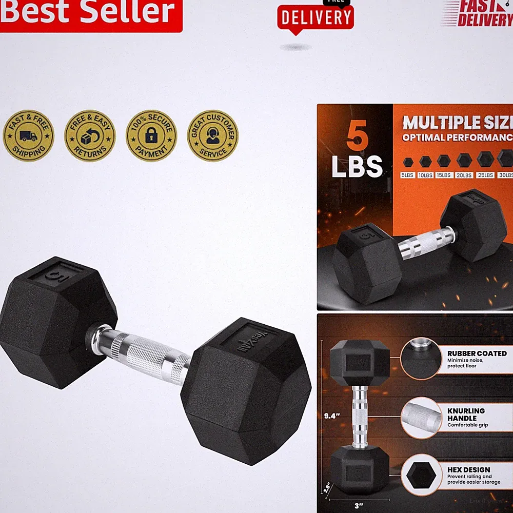 Rust-Resistant Chrome Hex Dumbbells: Secure Grip 5-50 LBS Weights for Workouts