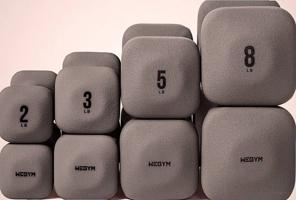 Safegrip Square Dumbbells - Anti-Slip Handles for Home Workouts, No Roll Design