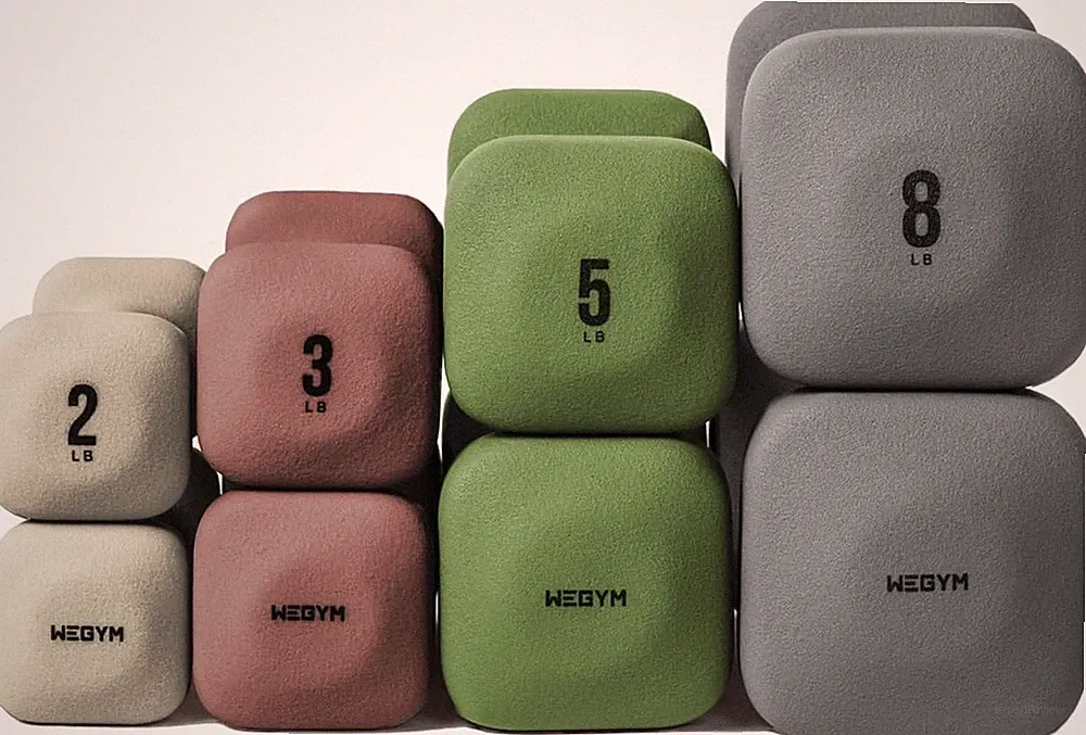 Safegrip Square Dumbbells - Anti-Slip, Secure Weights for Home Workouts