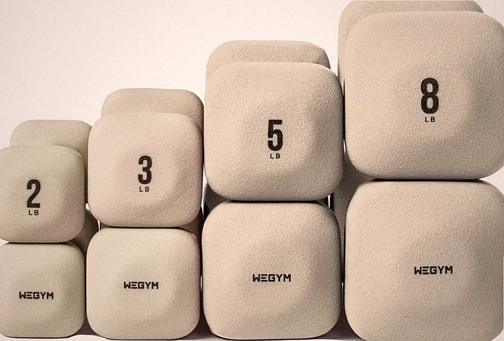 Safegrip Square Dumbbells - Anti-Slip, Thick Handles for Secure Home Workouts