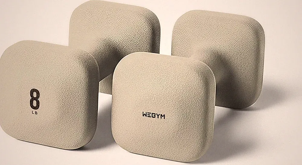 Safegrip Square Dumbbells with anti Slip Handles, Aesthetic Free Weights for Hom