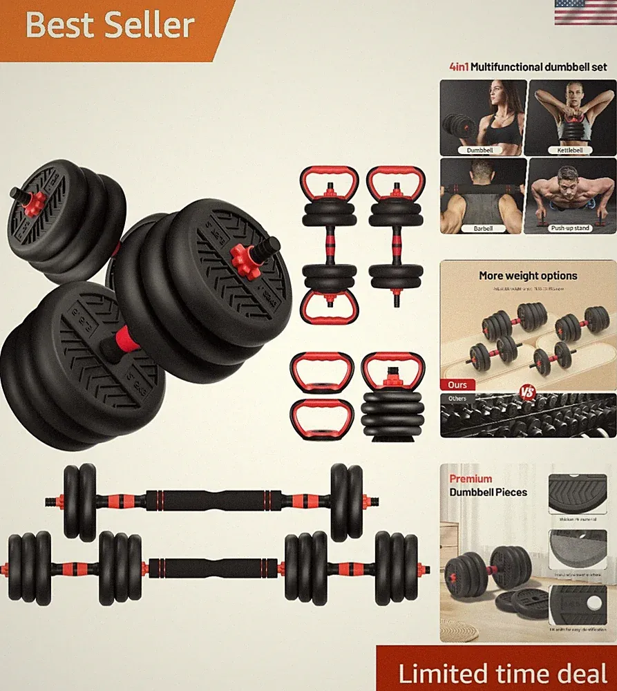 Safety and Style - 30lbs Adjustable Dumbbell Set for Effective Home Gym Training