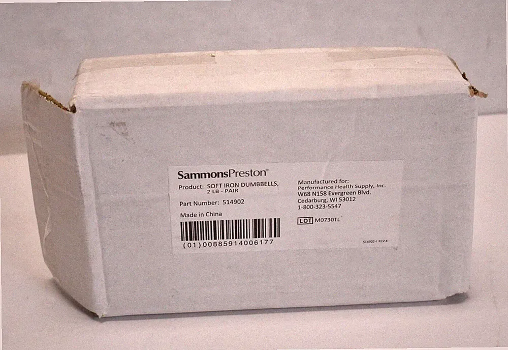 Sammons Preston Vinyl-Coated Iron Dumbbell Set 2 lb. Each Green 4 lbs Total