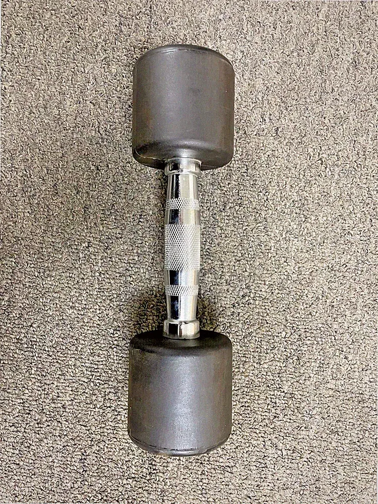 Sample 4kg/8.8lb Black Rubber Dumbbell