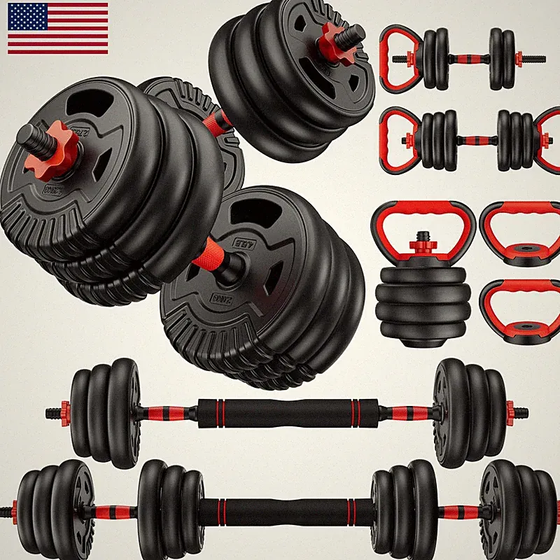 Sauvoo Adjustable Dumbbell Set 45Lbs Weight Set Connector 5-In-1 Dumbbell Set