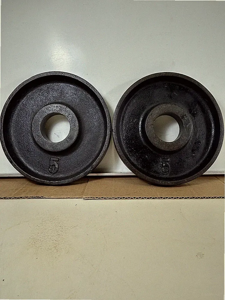 Schisler Barbell (2) 5 Pound Olympic Style 2 Inch Hole Weight Plates Dumbbell