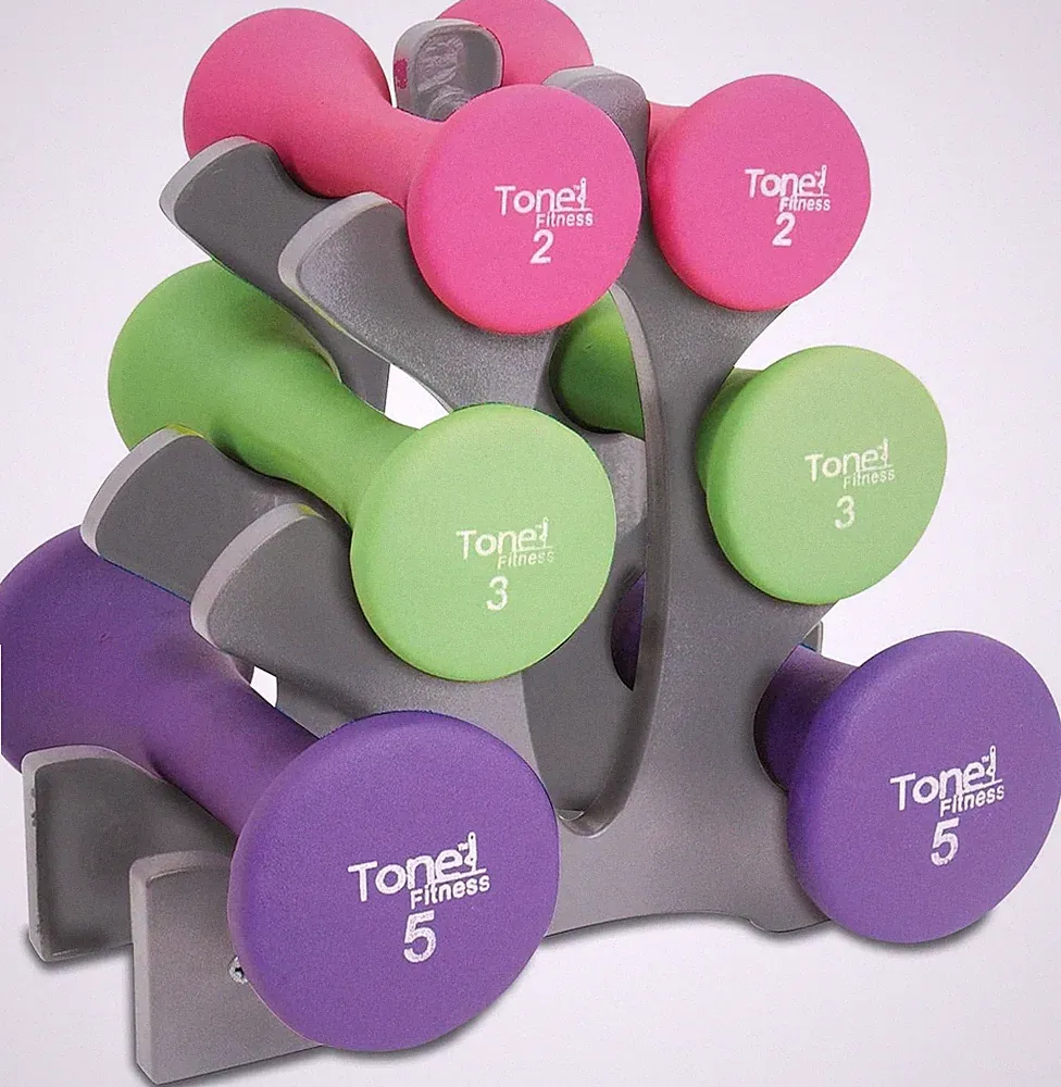 Set includes 3 PAIRS of DUMBBELL