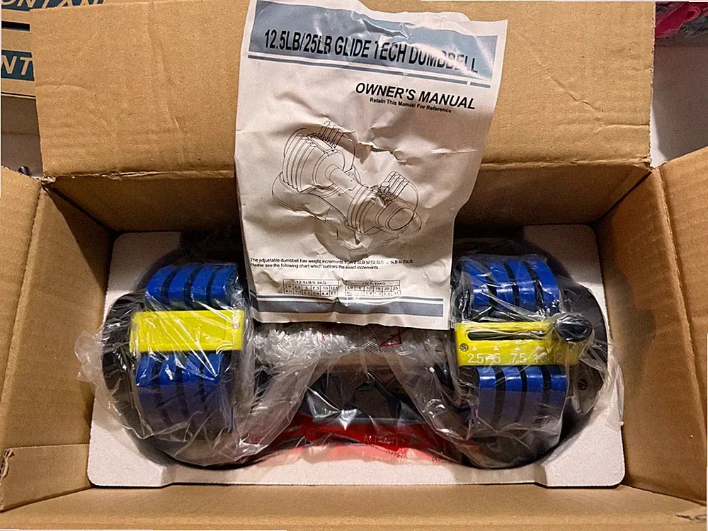 Set of 12.5/25 lbs glide tech dumbbell
