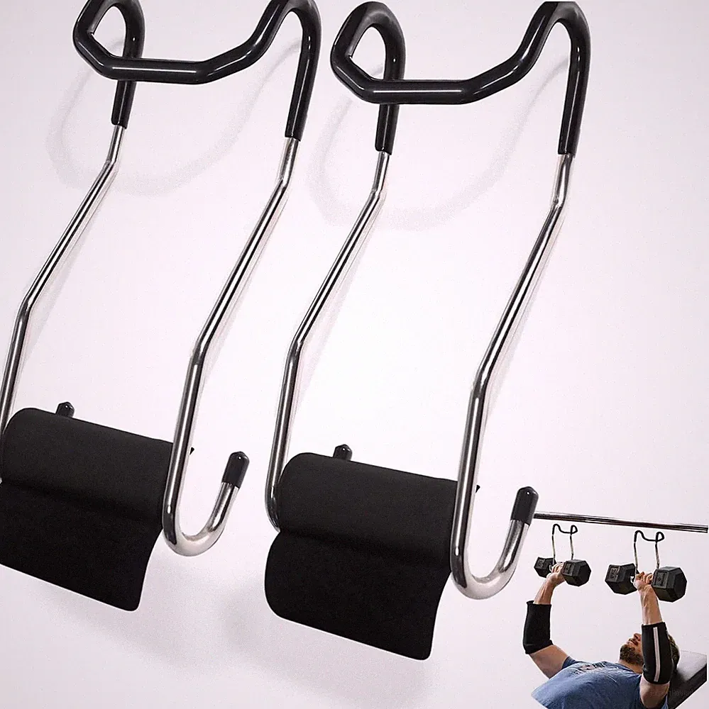 Set of 2 Dumbbell Spotter Hooks - Strength Performance - Barbells Safety Hanger