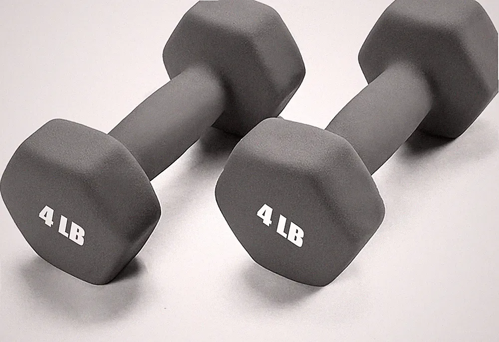 Set of 2 Neoprene Dumbbells 2x 4LB Dumbbells Hand Weights Pair Dumbbells