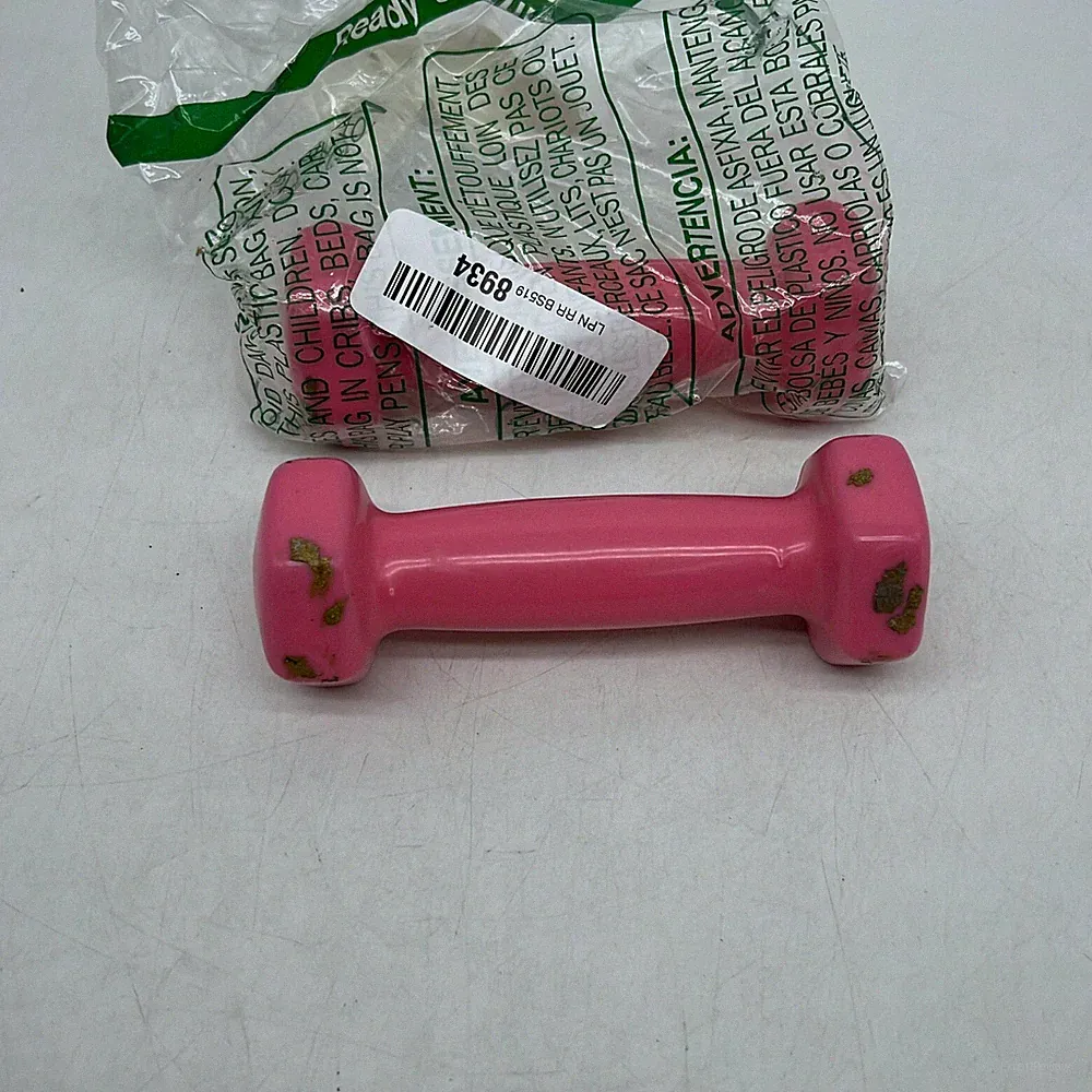 vinyl dumbbells pink