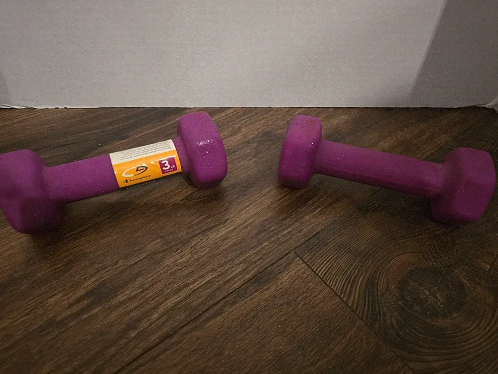 Set Of 3 Pound Dumbbells, New 3lb Free Weight Dumbells