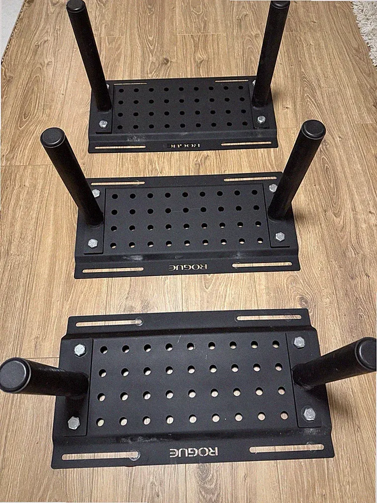 Set of 3 - Rogue Adjustable Metal Weight Storage Racks Black Wall-Mounted