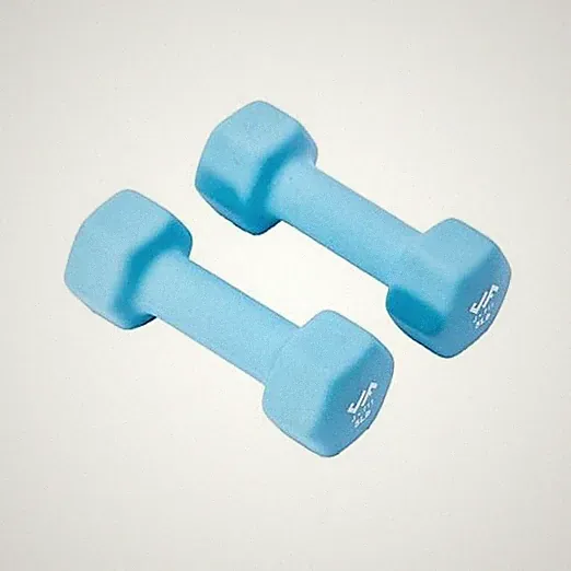 Set of 5 lbs Neoprene & Vinyl Hand Weights - Pair of Dumbbells