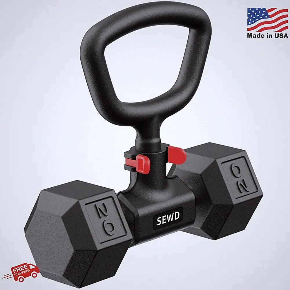 SEWD Dumbbell Kettlebell Converter - Turn Dumbbells into Kettlebell for Home Gym