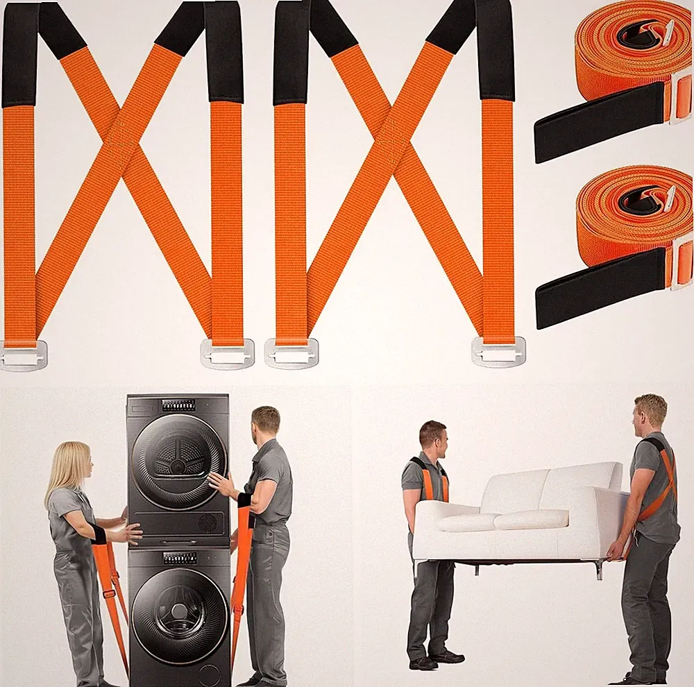 Shoulder Dolly Moving Straps, 2-Person Lifting and Moving System with Thickened