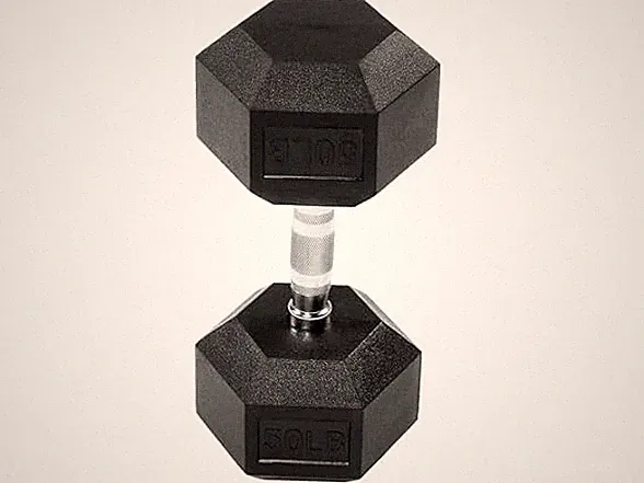 signature fitness fitvids dumbbell, 50lbs single