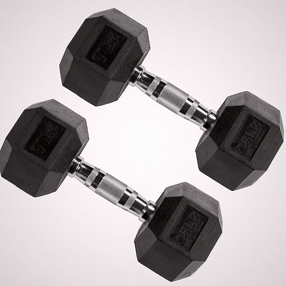 signature fitness 25 lb dumbbells
