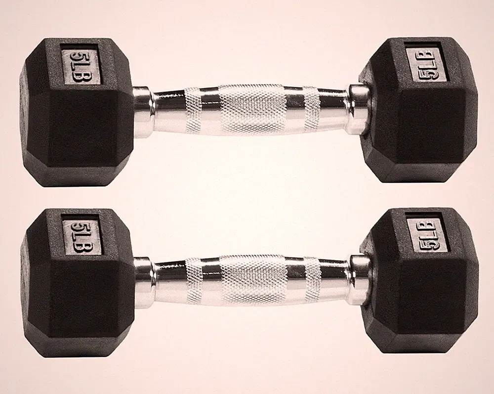 signature fitness rubber dumbbells