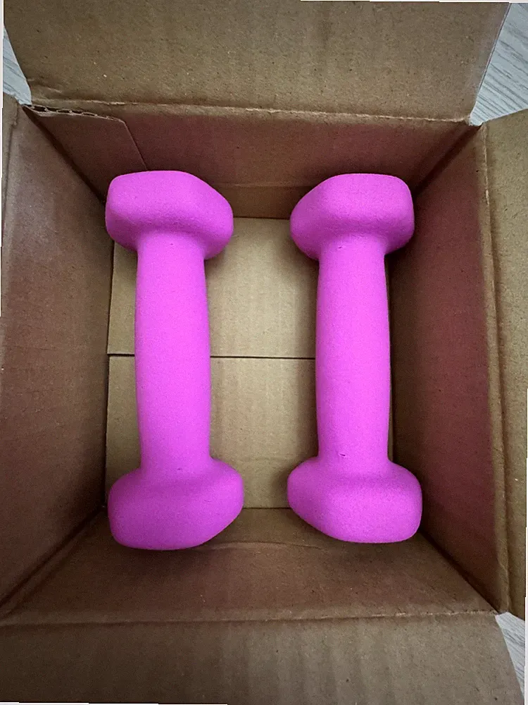 Signature Fitness Set of 2 Neoprene Dumbbell Hand Weights, Anti-Slip, Anti-roll