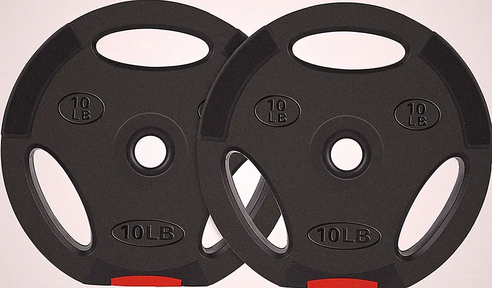 Signature Fitness Vinyl Standard Plate Weight Plate for Strength Training and...