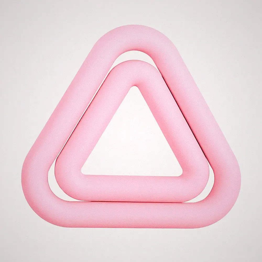Silicone Iron Dumbbell Even Surface Triangular Dumbbell Rounded Corners