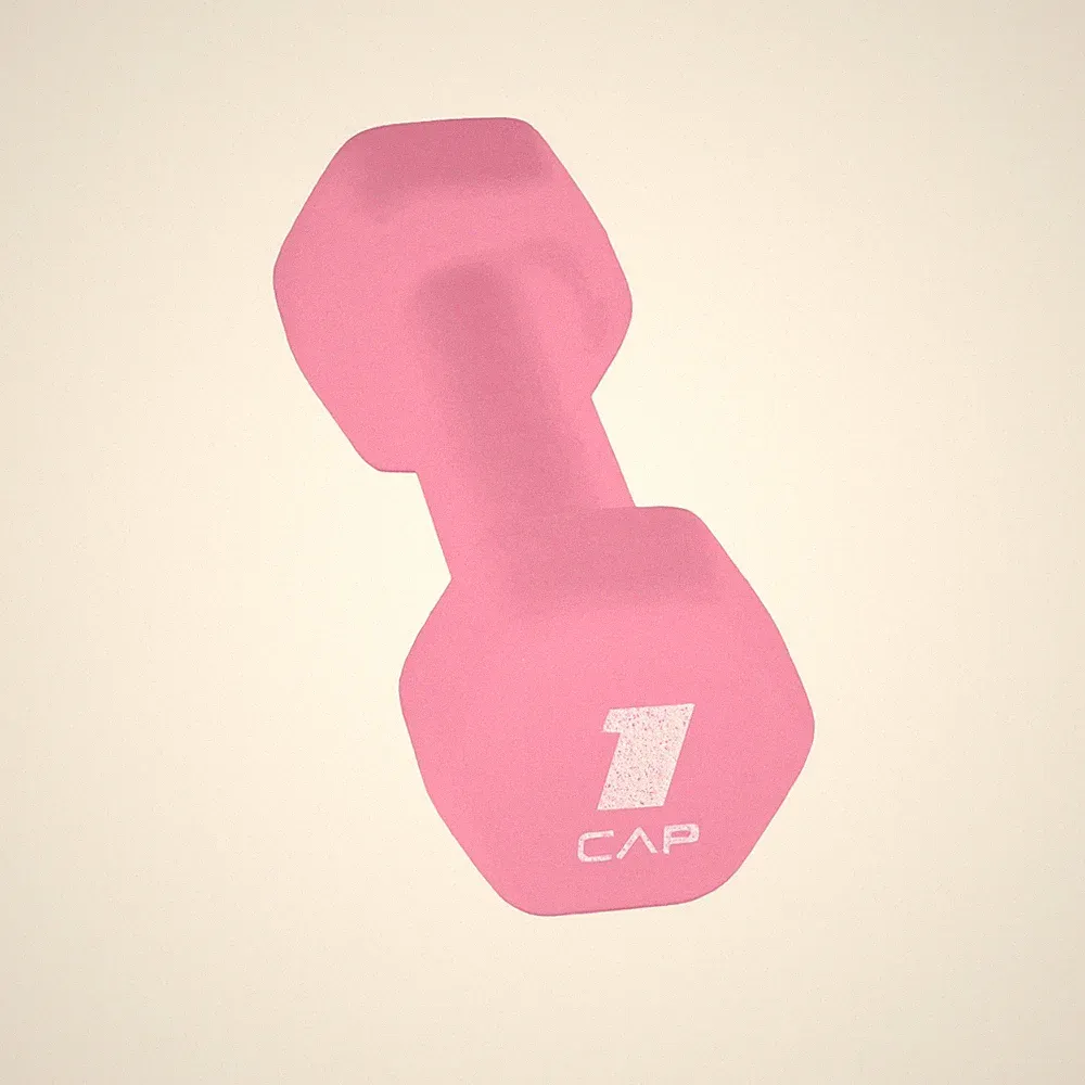 Single 1lb Pink Neoprene Dumbbell - Great for Home Workouts & Strength