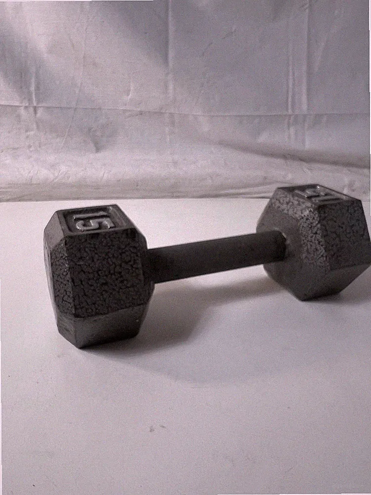 Single Dumbbell 15 LB Weights HEX Metal Total 15 Lbs