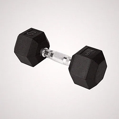 SLIP SINGLE - YES4ALL CHROME GRIP ENCASED HEX DUMBBELLS 10LBS WITH ANTI