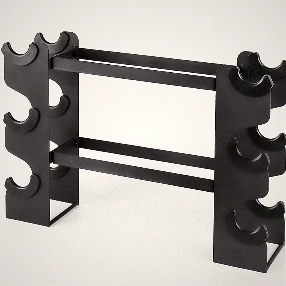 Small Dumbbell Rack Stand Only - with Rubber covers - Iron Weight Stand Holde...
