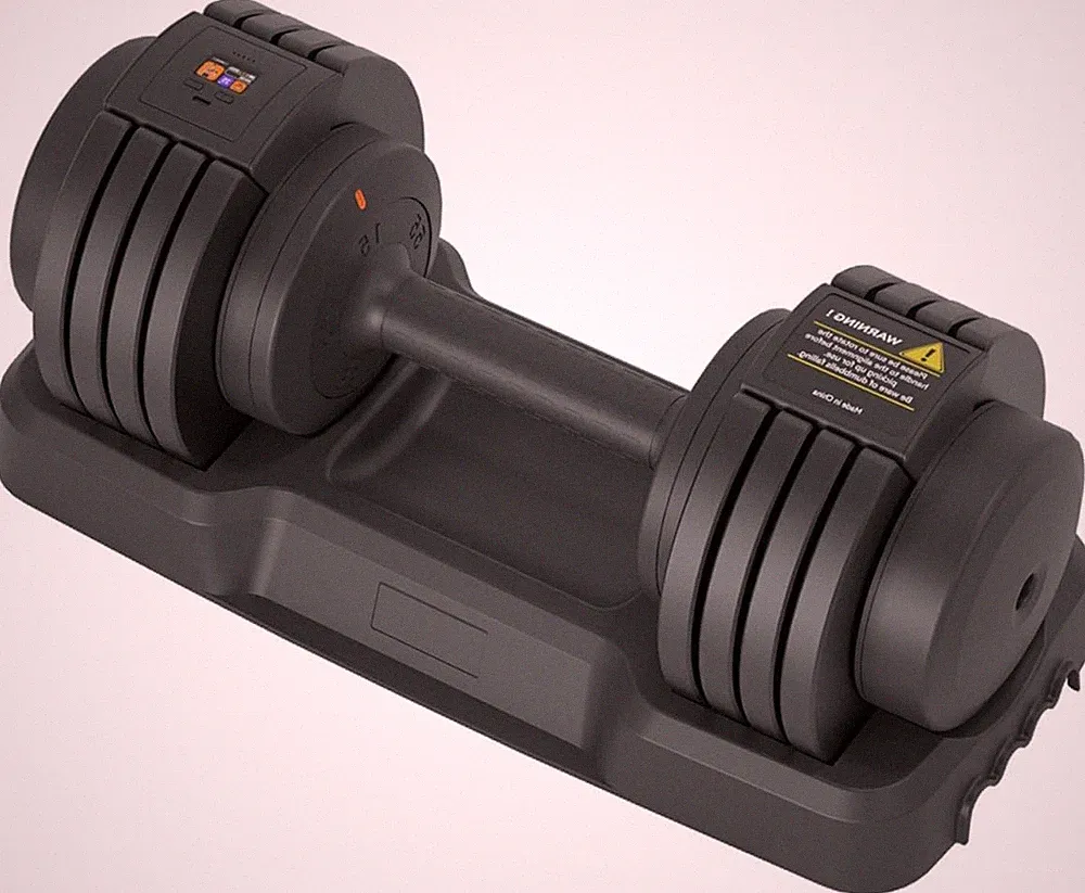 Smart Dumbbell Adjustable Weights with Speaking Display, Like Having a Virtual