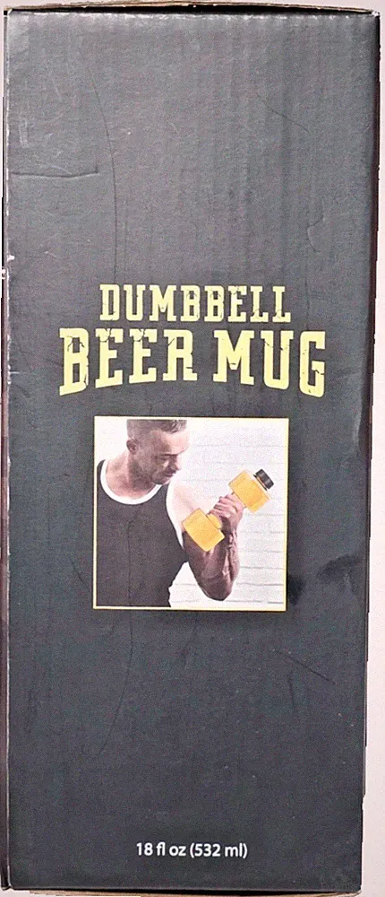 Smart Planet Novelty Funny Gag Gift 18oz Dumbbell Screw Top Beer Bottle/Mug