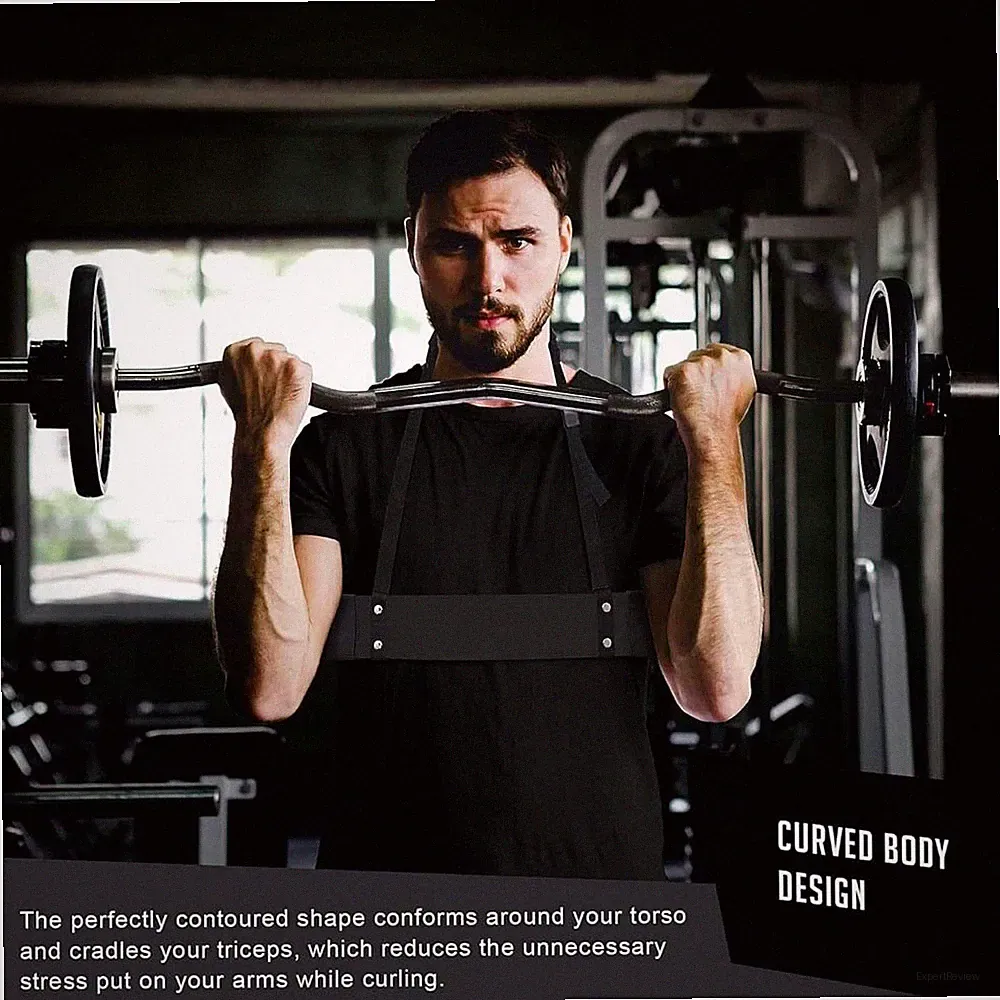 Solid Anti-Slip Anti-Skid Adjustable Ergonomic Barbell & Dumbbell Curl Assistant