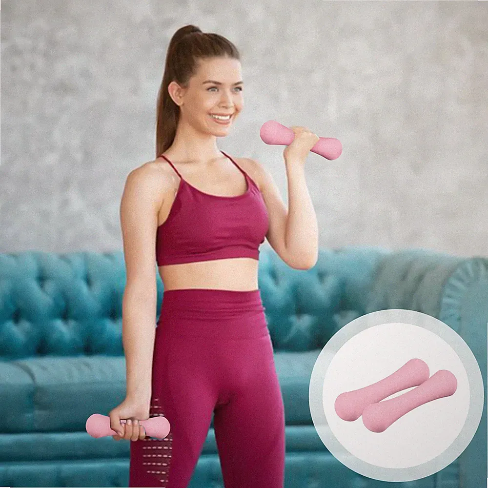 Solid Iron Dumbbell Dipped Coating for Women Home Gym
