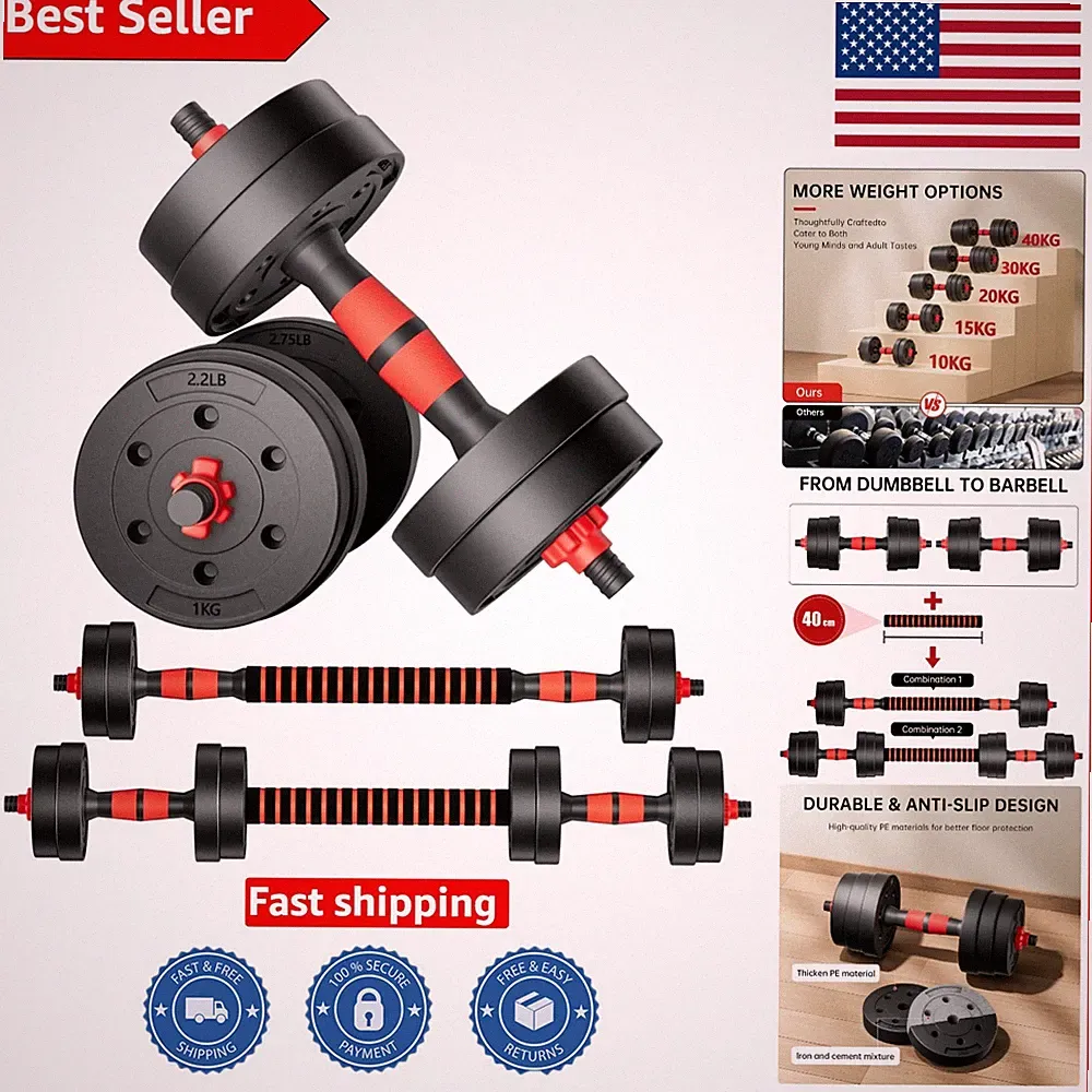 Space-Saving Adjustable Dumbbells Set for Home Gym - Easy Assemble and Store