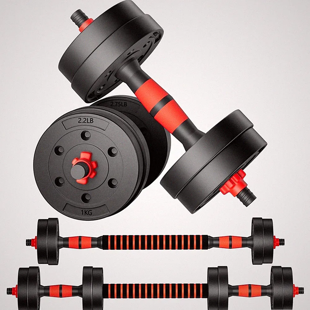 Space-Saving Adjustable Dumbbells with Ergonomic Grip for Home Workouts - 20 lbs