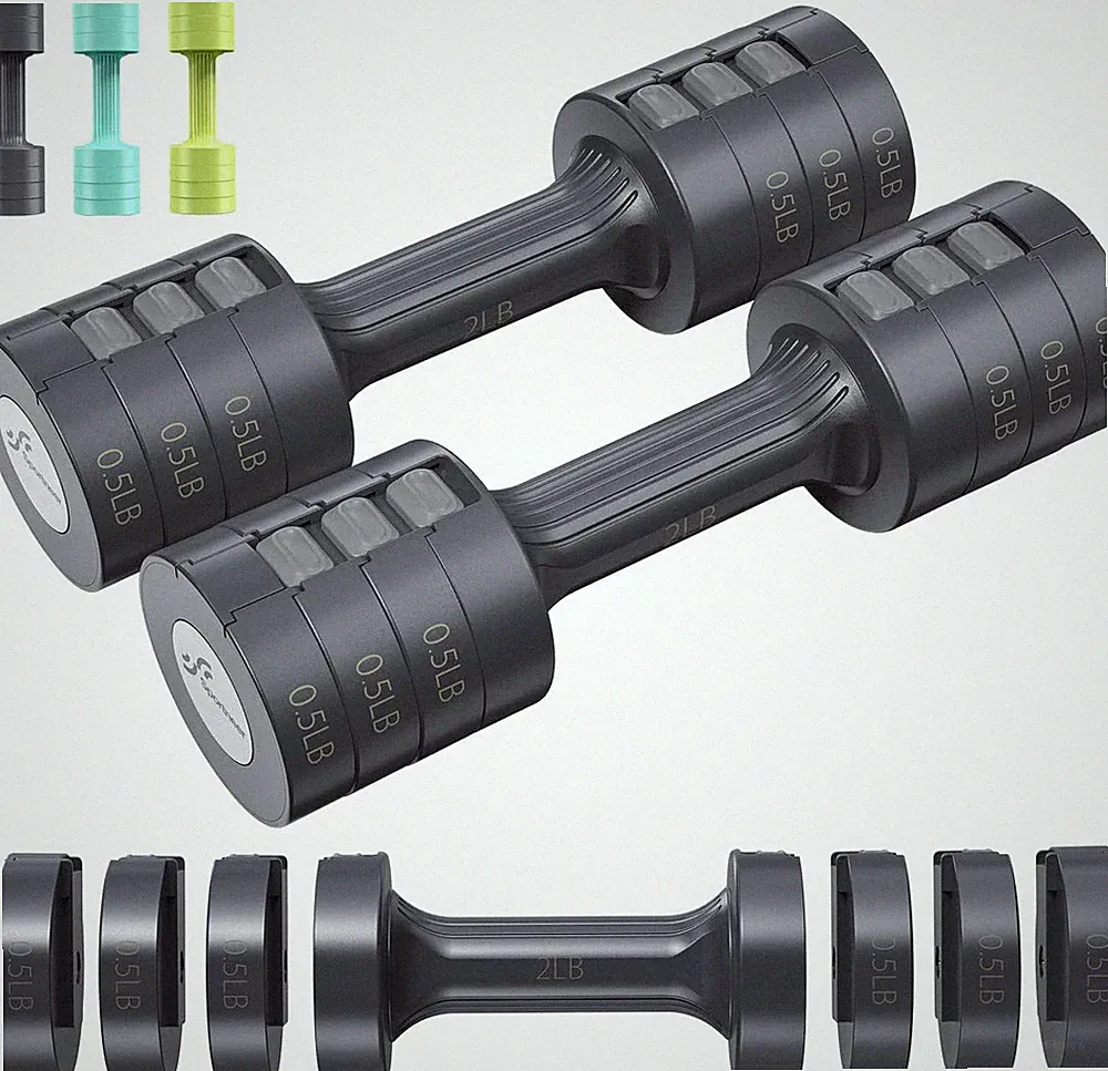 Sportneer Dumbbell Weight Set 5 lb Adjustable Weights for Women Men Home Gym