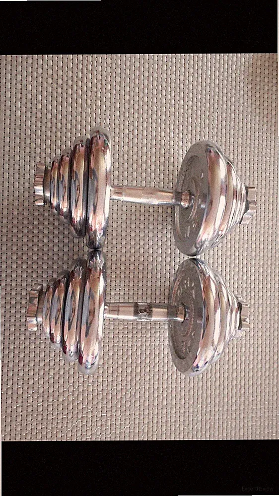 Sporzon! Rubber Encased Pair of Hexagon Handheld Weight Dumbbells - 15lb