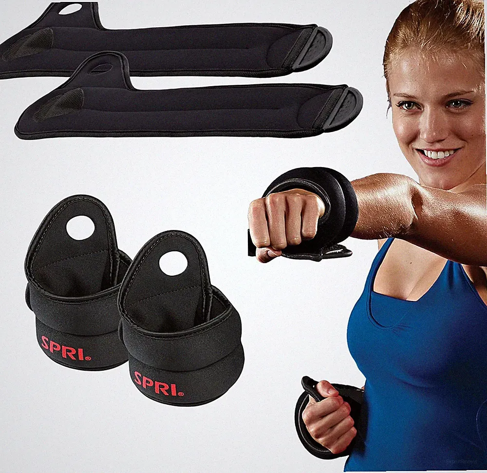 SPRI Adjustable Wrist Weights Set for Men and Women - 2Lb or 4Lb Options