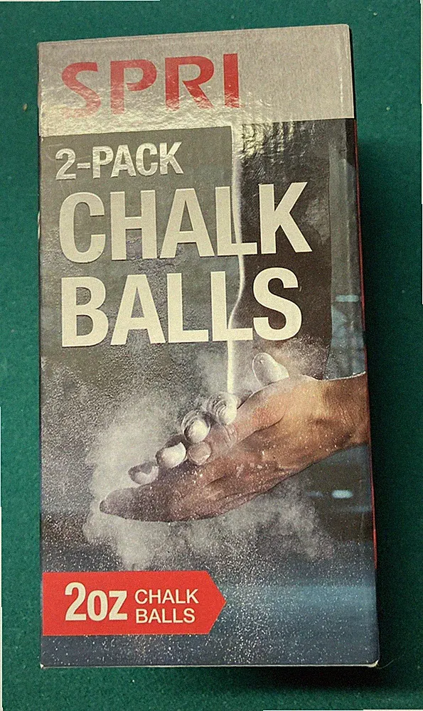 SPRI Chalk Balls 2 Pack. For Gymnastics, Rock Climbing, Kettle Bells & Weights.